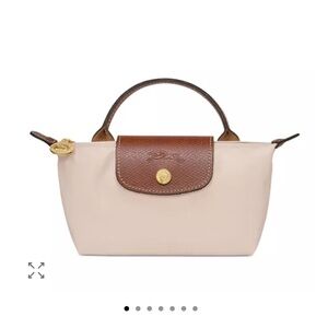Longchamp Mini Bag in Cream and Brown